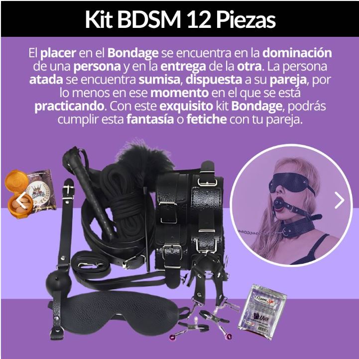 Kit Erótico 12 Piezas Bdsm  SOM024