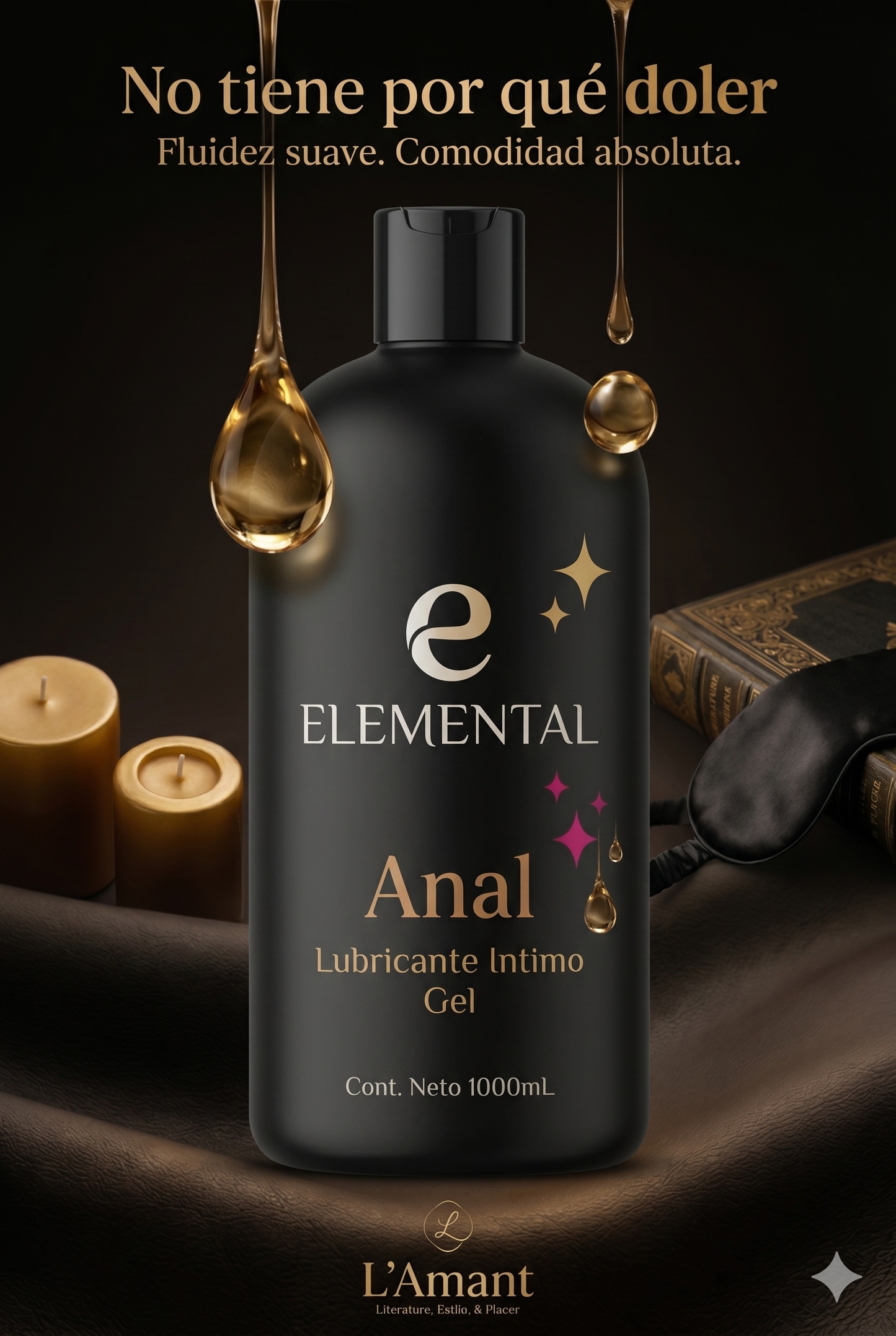 Lubricante Anal Premium Gel Agua ELE009